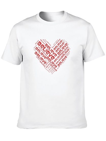 Believe Heart Graphic Black T-Shirt