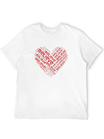 Believe Heart Graphic Black T-Shirt