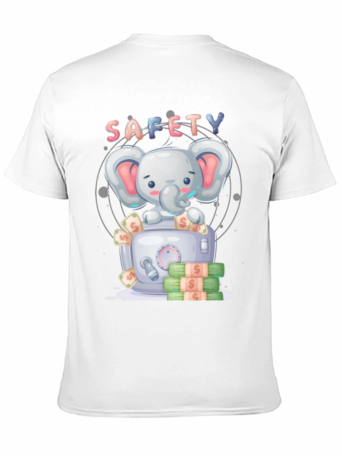 Safety First Cartoon Elephant T-Shirt