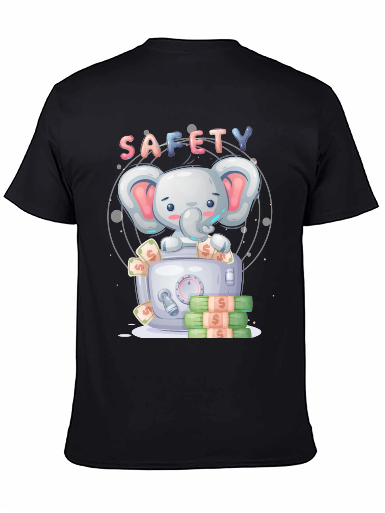 Safety First Cartoon Elephant T-Shirt