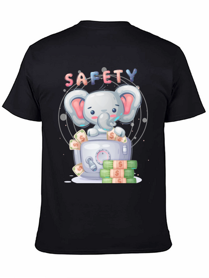 Safety First Cartoon Elephant T-Shirt