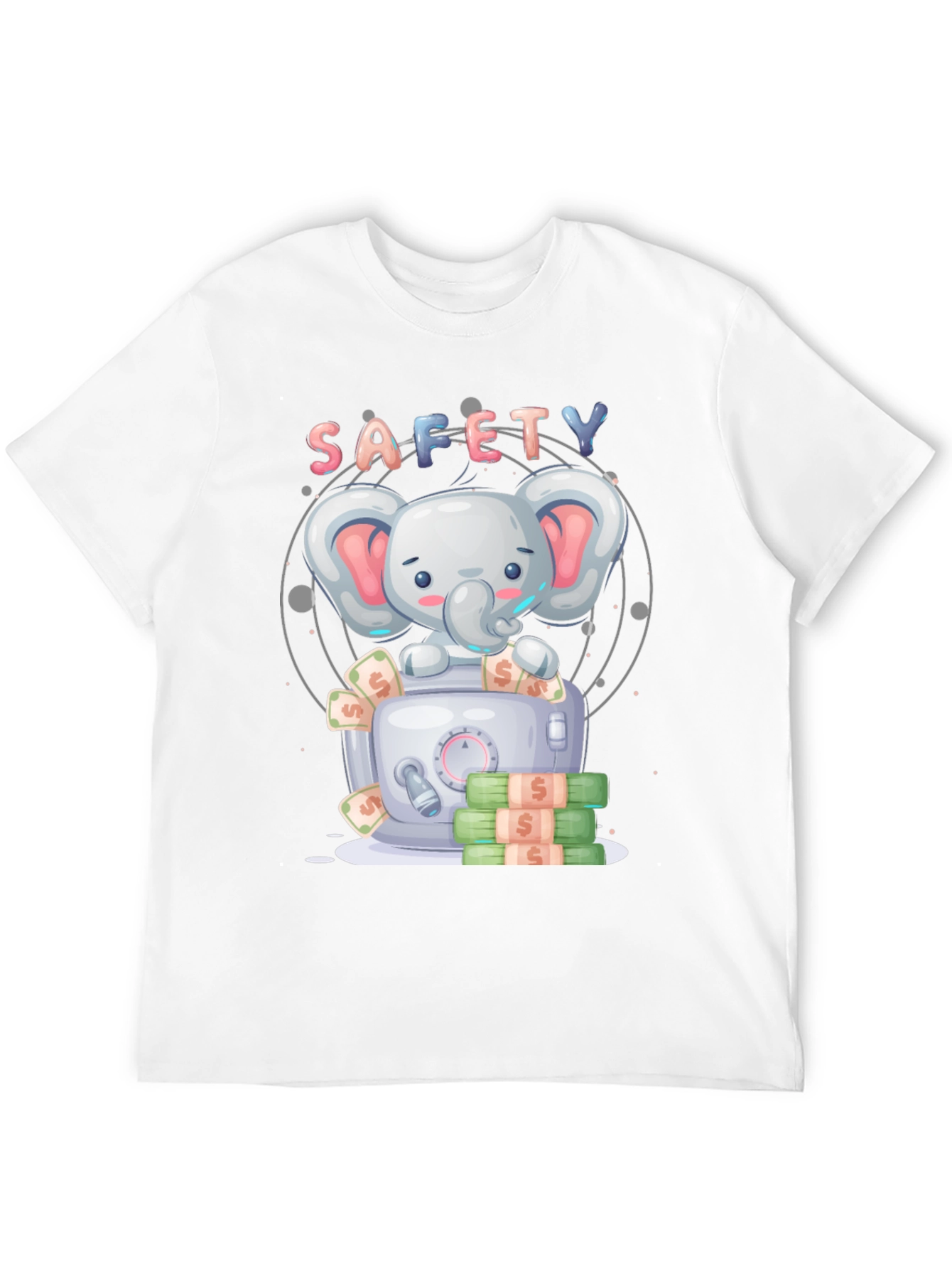 Safety First Cartoon Elephant T-Shirt