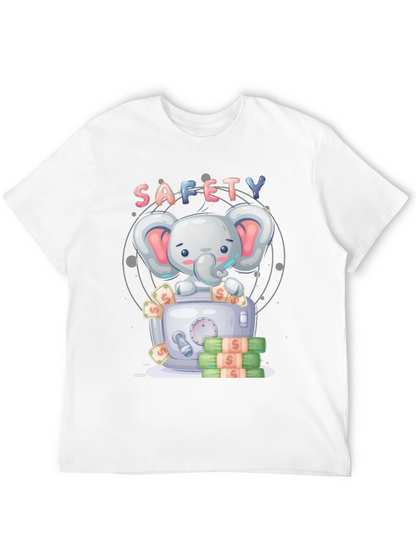 Safety First Cartoon Elephant T-Shirt