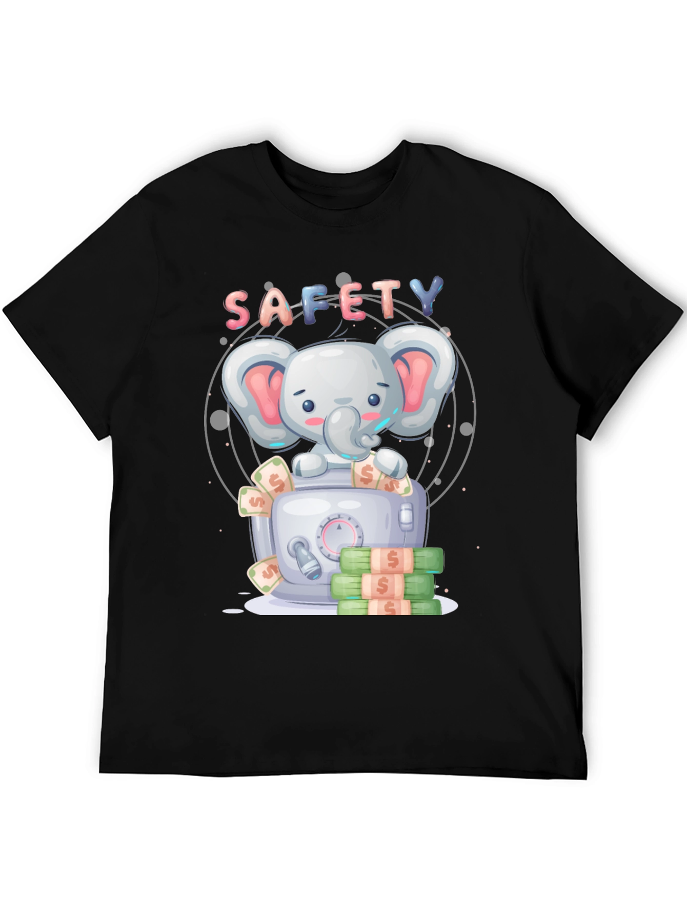 Safety First Cartoon Elephant T-Shirt