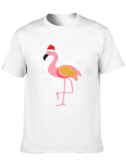 Festive Flamingo T-Shirt: Christmas Holiday Tee