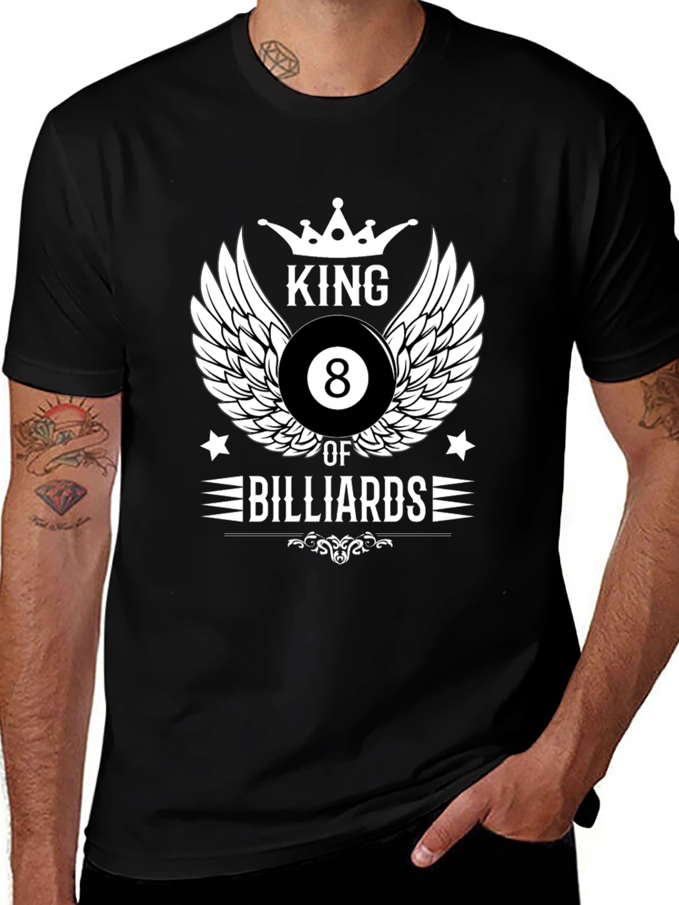 King of Billiards Graphic T-Shirt - Black