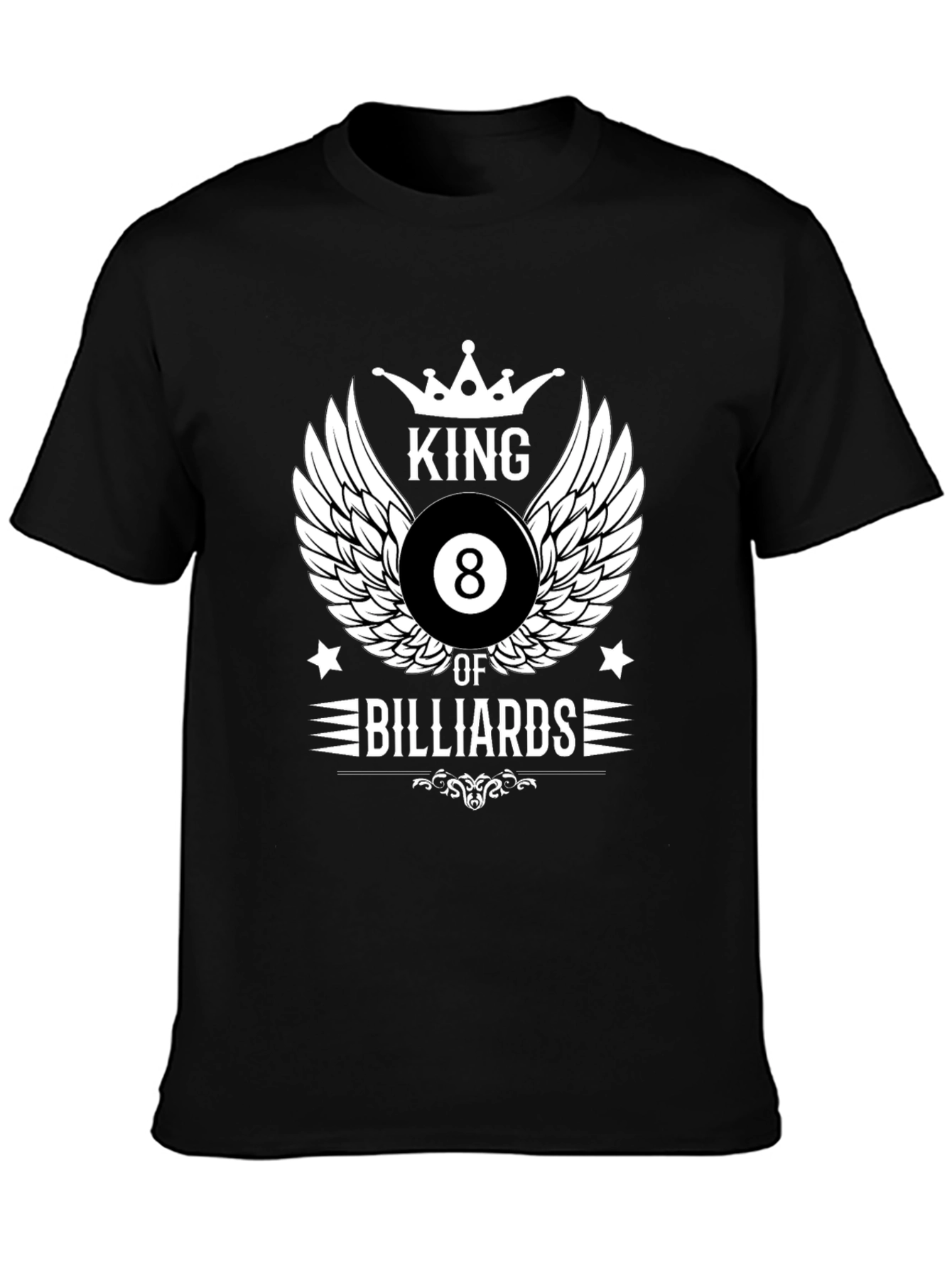 King of Billiards Graphic T-Shirt - Black