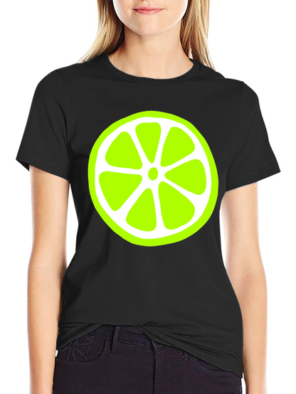 Lime Slice Graphic Black T-Shirt