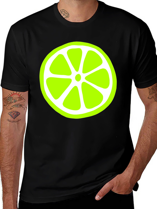 Lime Slice Graphic Black T-Shirt