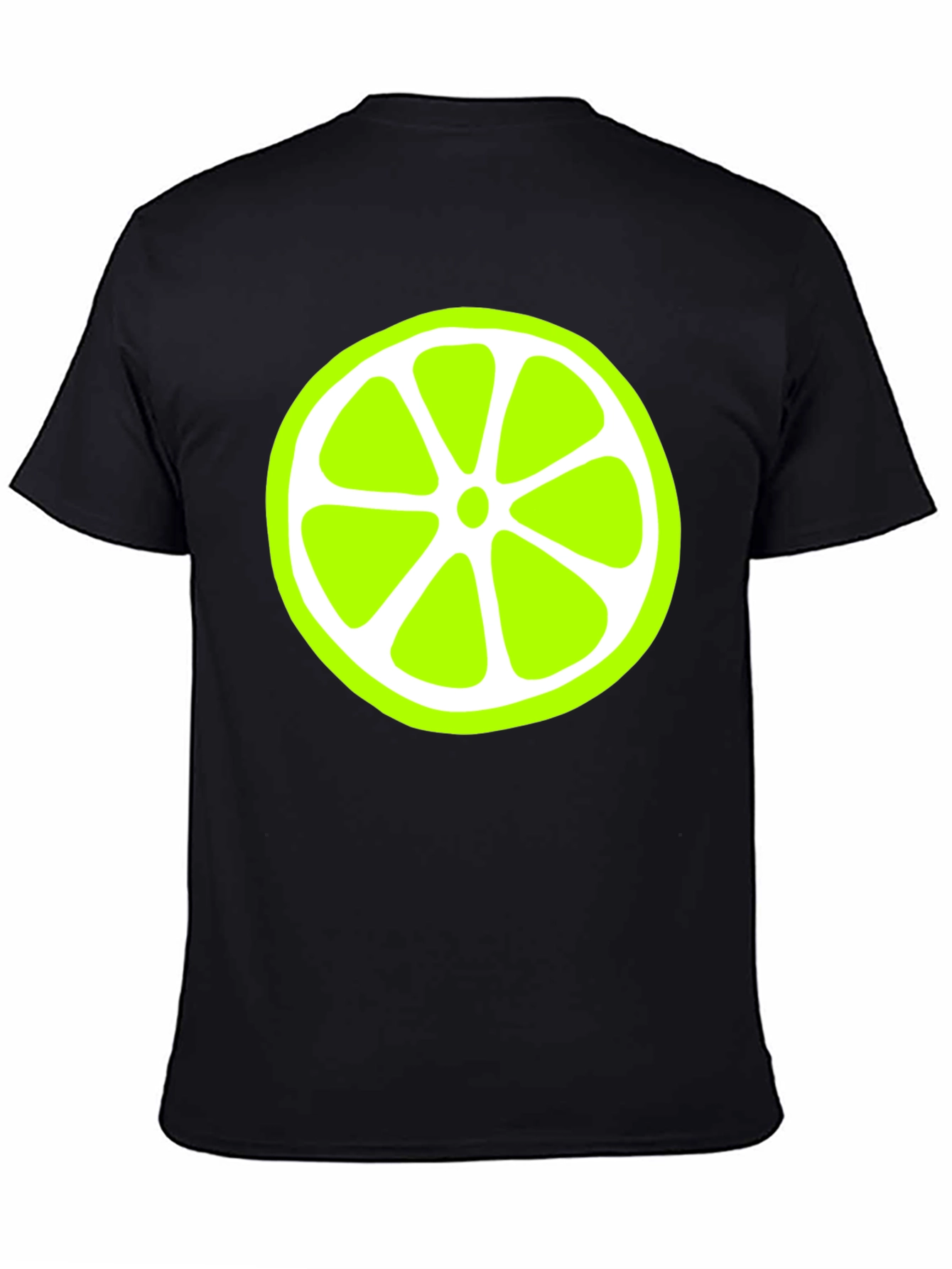 Lime Slice Graphic Black T-Shirt