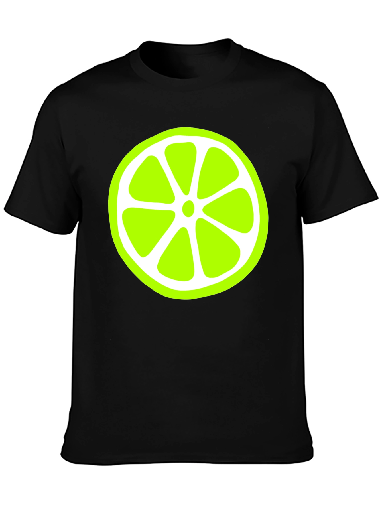 Lime Slice Graphic Black T-Shirt