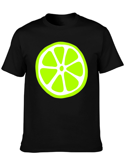 Lime Slice Graphic Black T-Shirt
