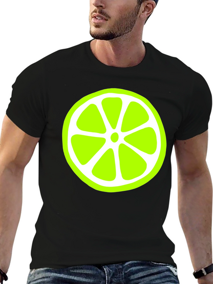 Lime Slice Graphic Black T-Shirt