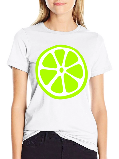 Lime Slice Graphic Black T-Shirt