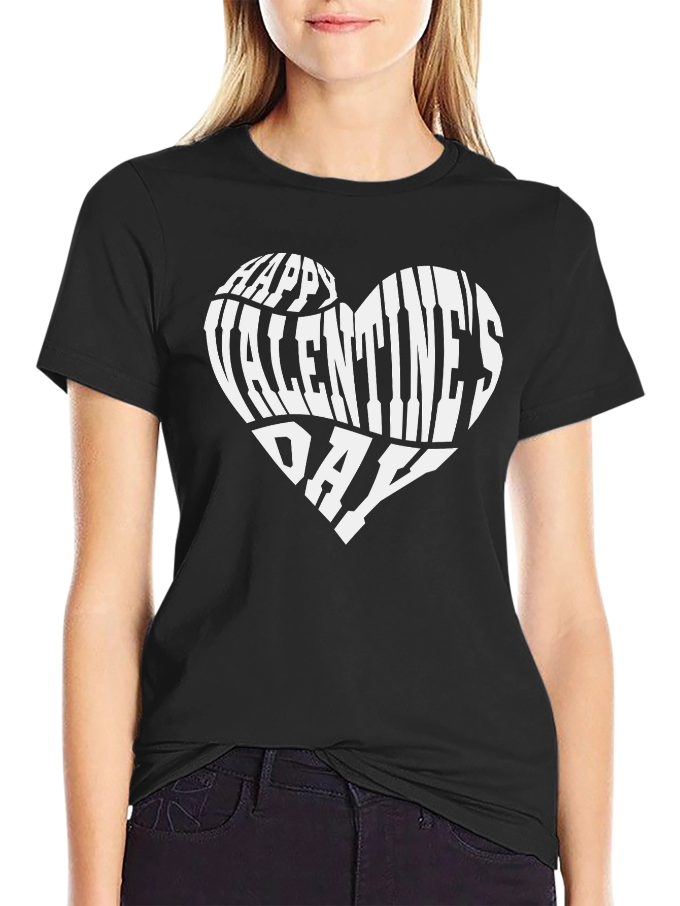 Happy Valentines Day Heart Graphic T-Shirt