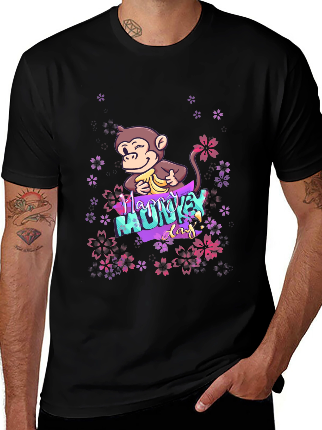 Happy Monkey Day Graphic T-Shirt