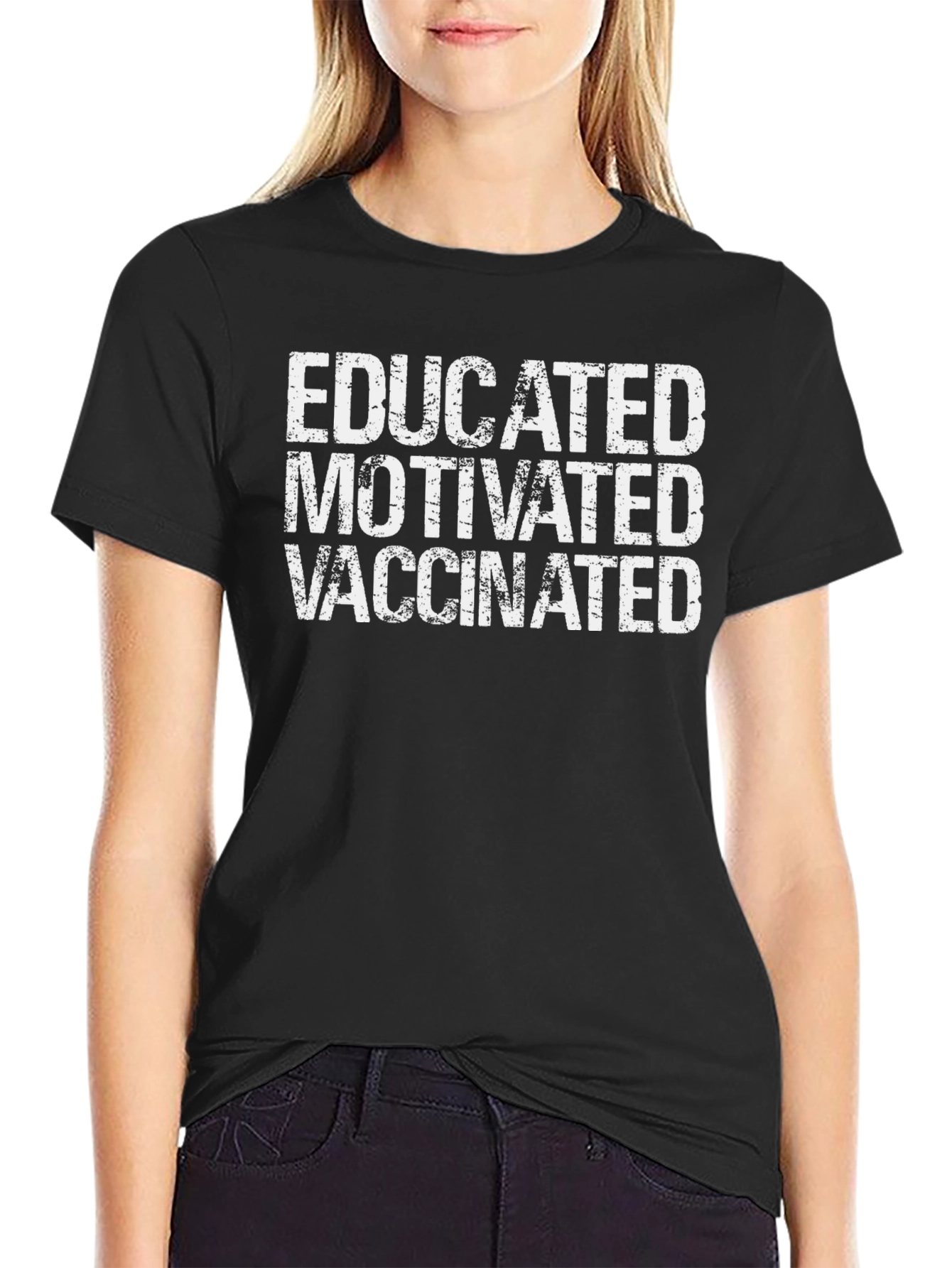 Educated Motivated Vaccinated Graphic Tee