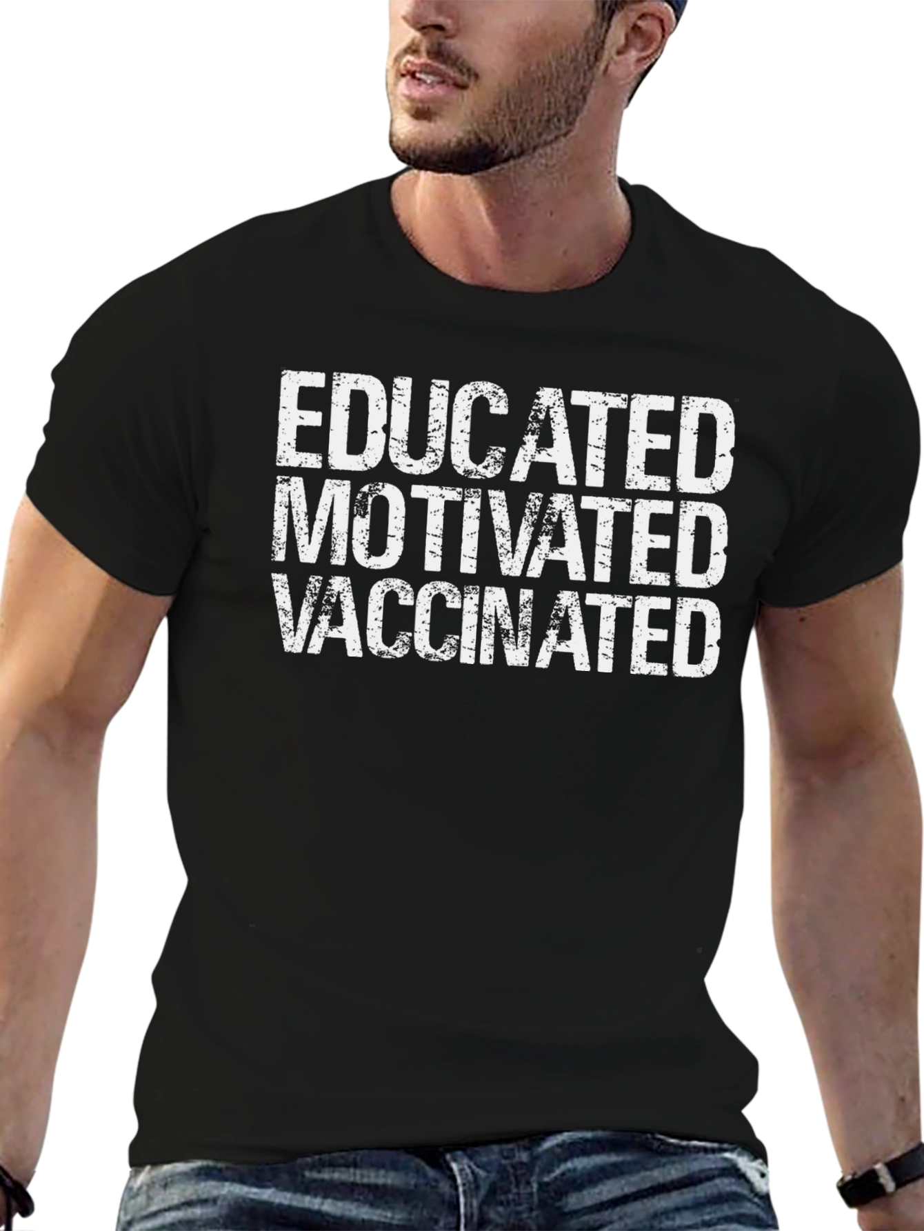 Educated Motivated Vaccinated Graphic Tee