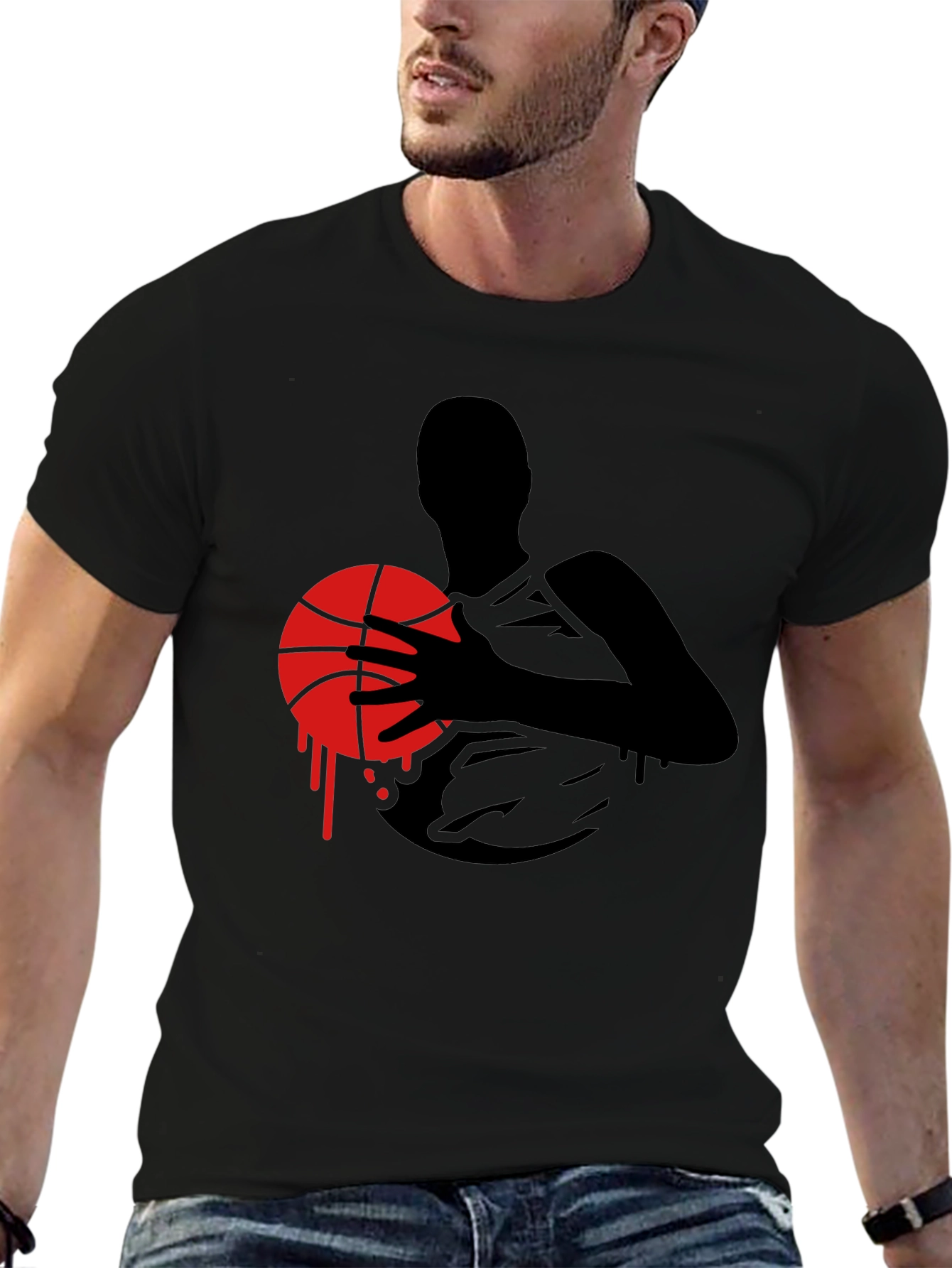 Basketball Silhouette Graphic Tee
