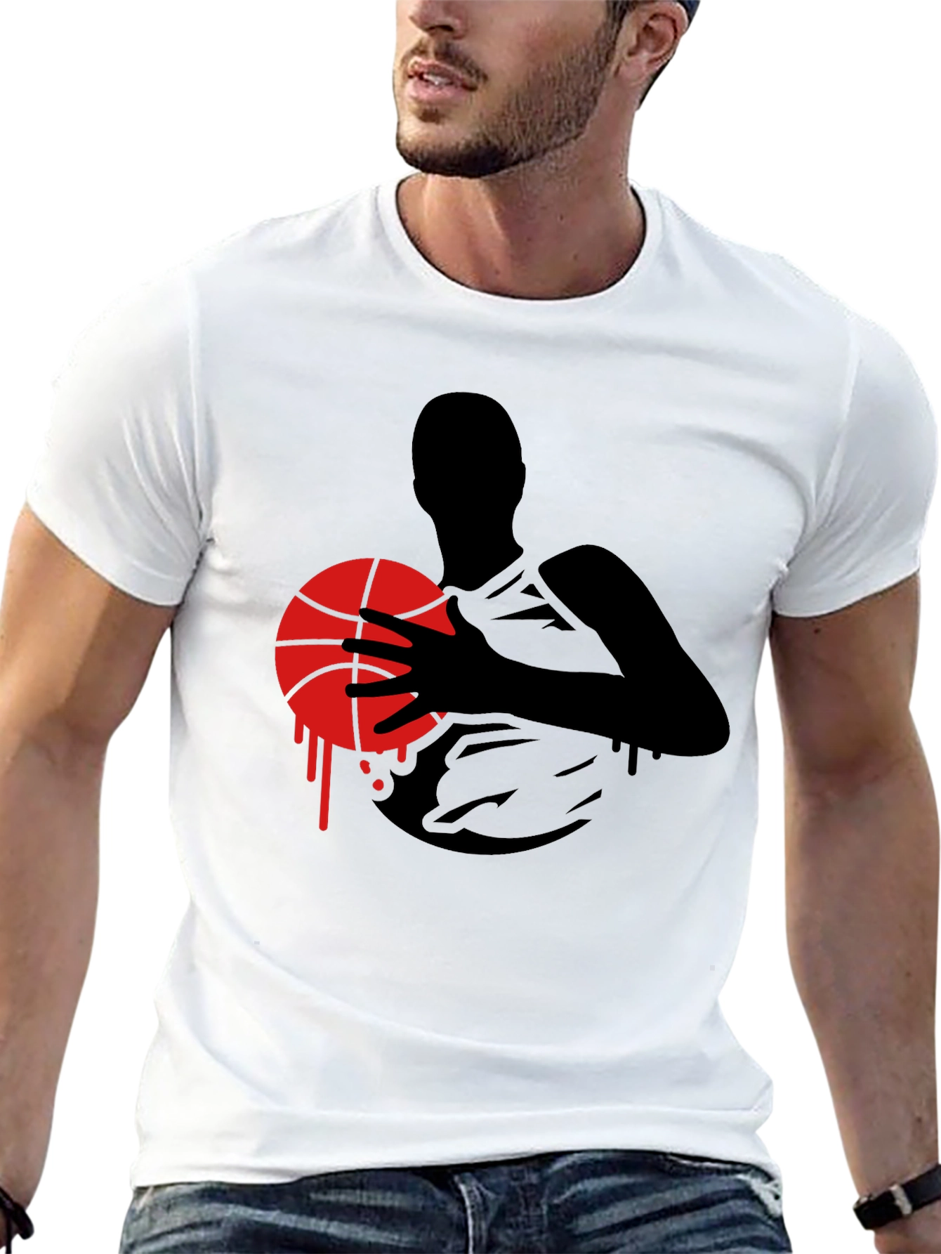 Basketball Silhouette Graphic Tee