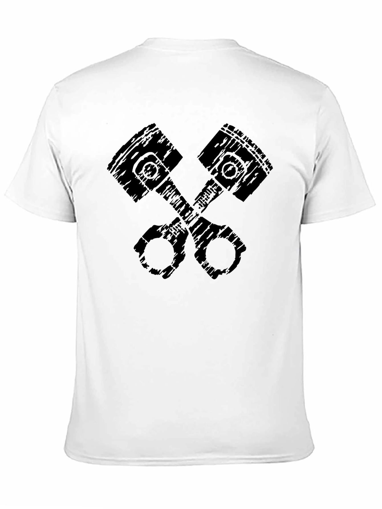 Mens Black Crossed Pistons Graphic T-Shirt