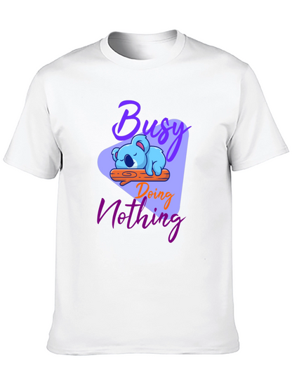 Busy Doing Nothing Koala Graphic T-Shirt