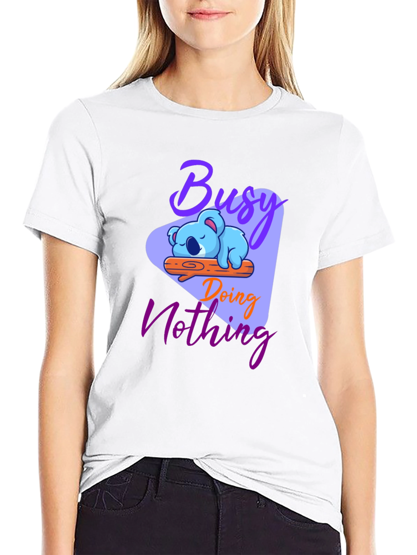 Busy Doing Nothing Koala Graphic T-Shirt