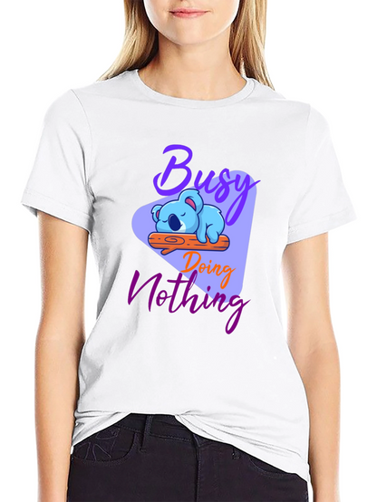 Busy Doing Nothing Koala Graphic T-Shirt