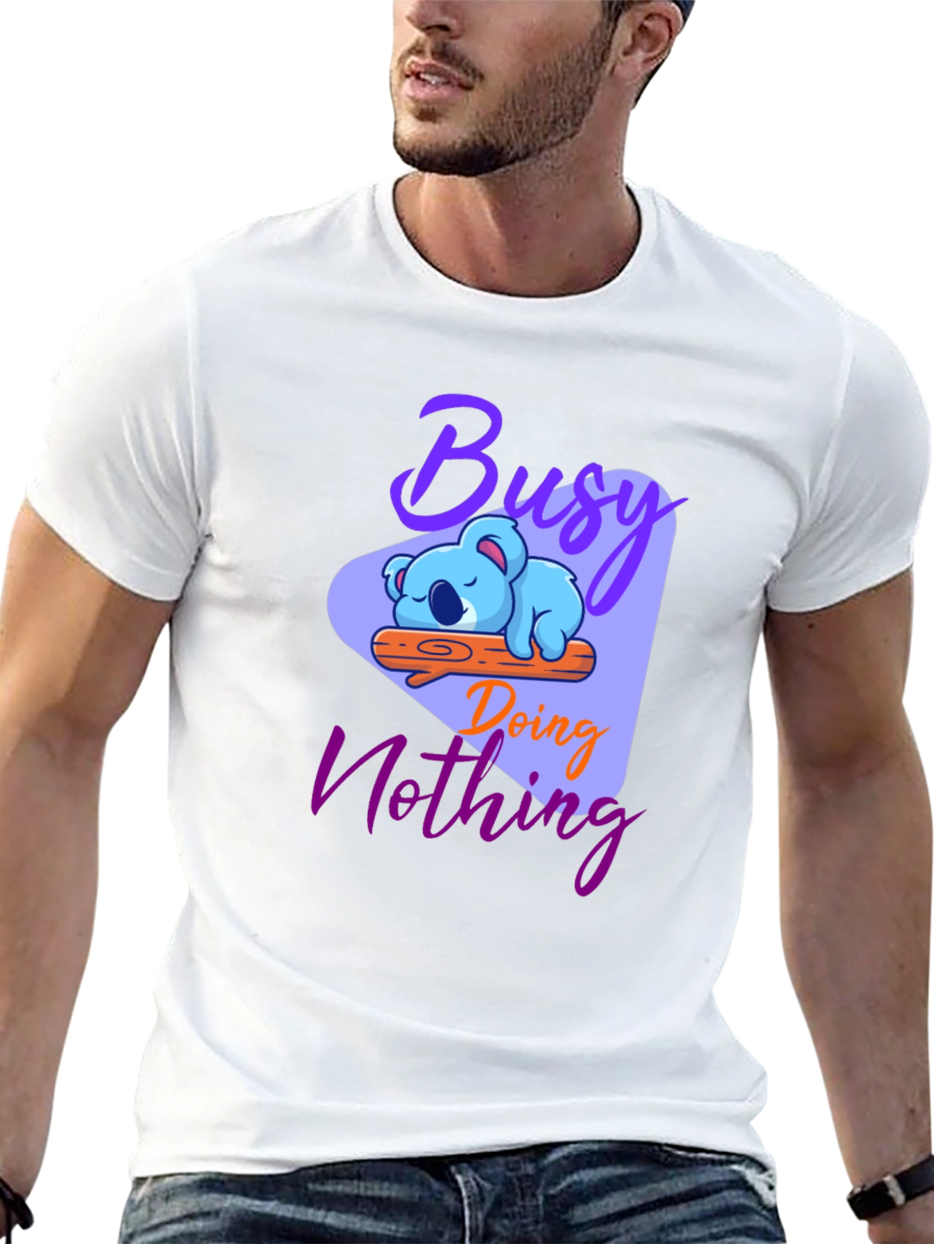 Busy Doing Nothing Koala Graphic T-Shirt