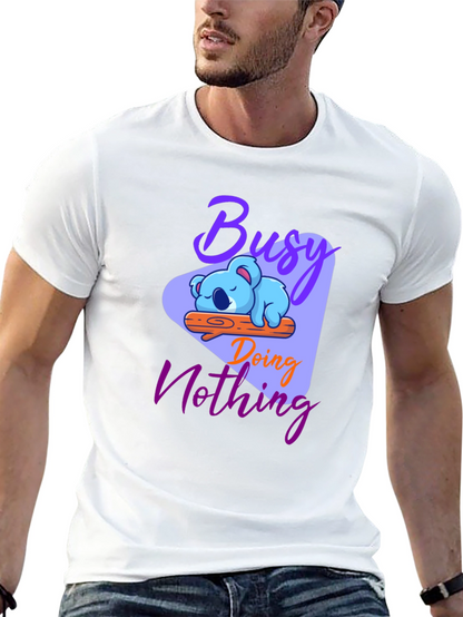 Busy Doing Nothing Koala Graphic T-Shirt