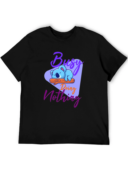 Busy Doing Nothing Koala Graphic T-Shirt