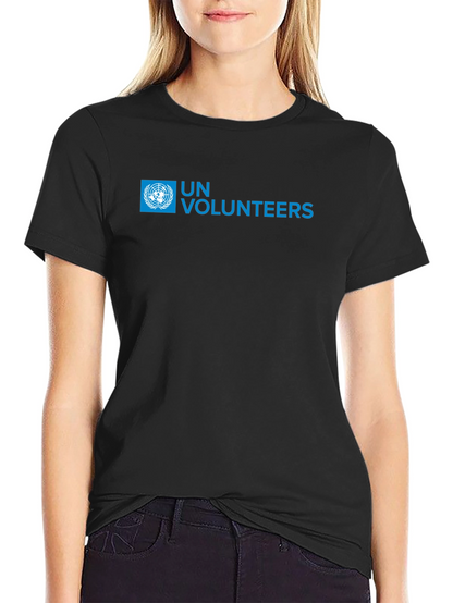 UN Volunteers T-Shirt - Black Crew Neck