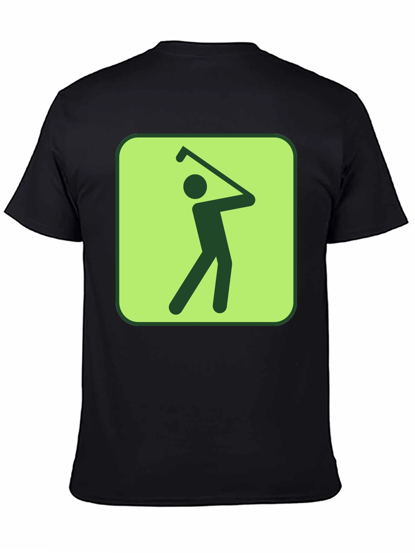 Golf Swing Graphic Tee - Black Cotton T-Shirt
