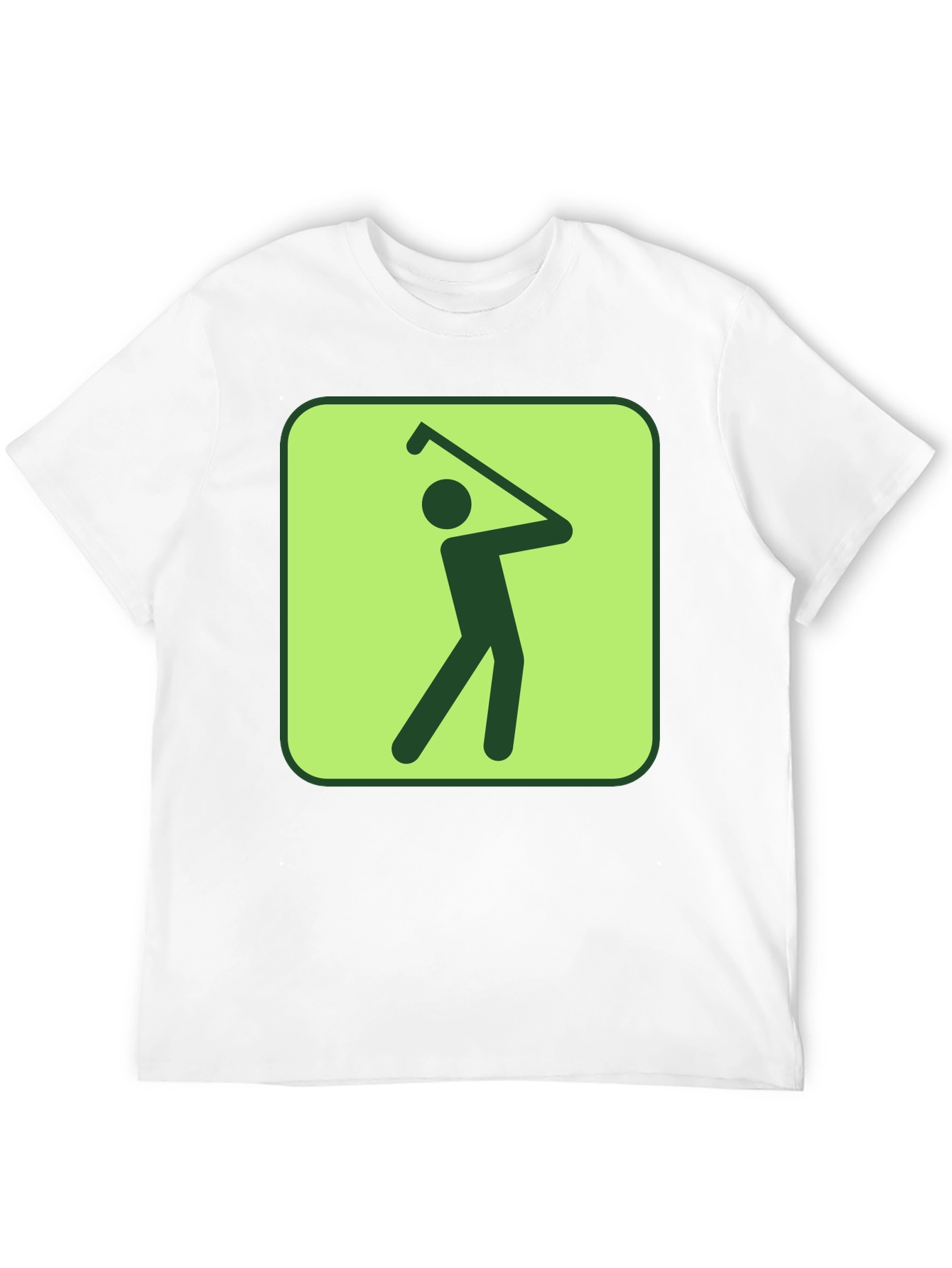 Golf Swing Graphic Tee - Black Cotton T-Shirt