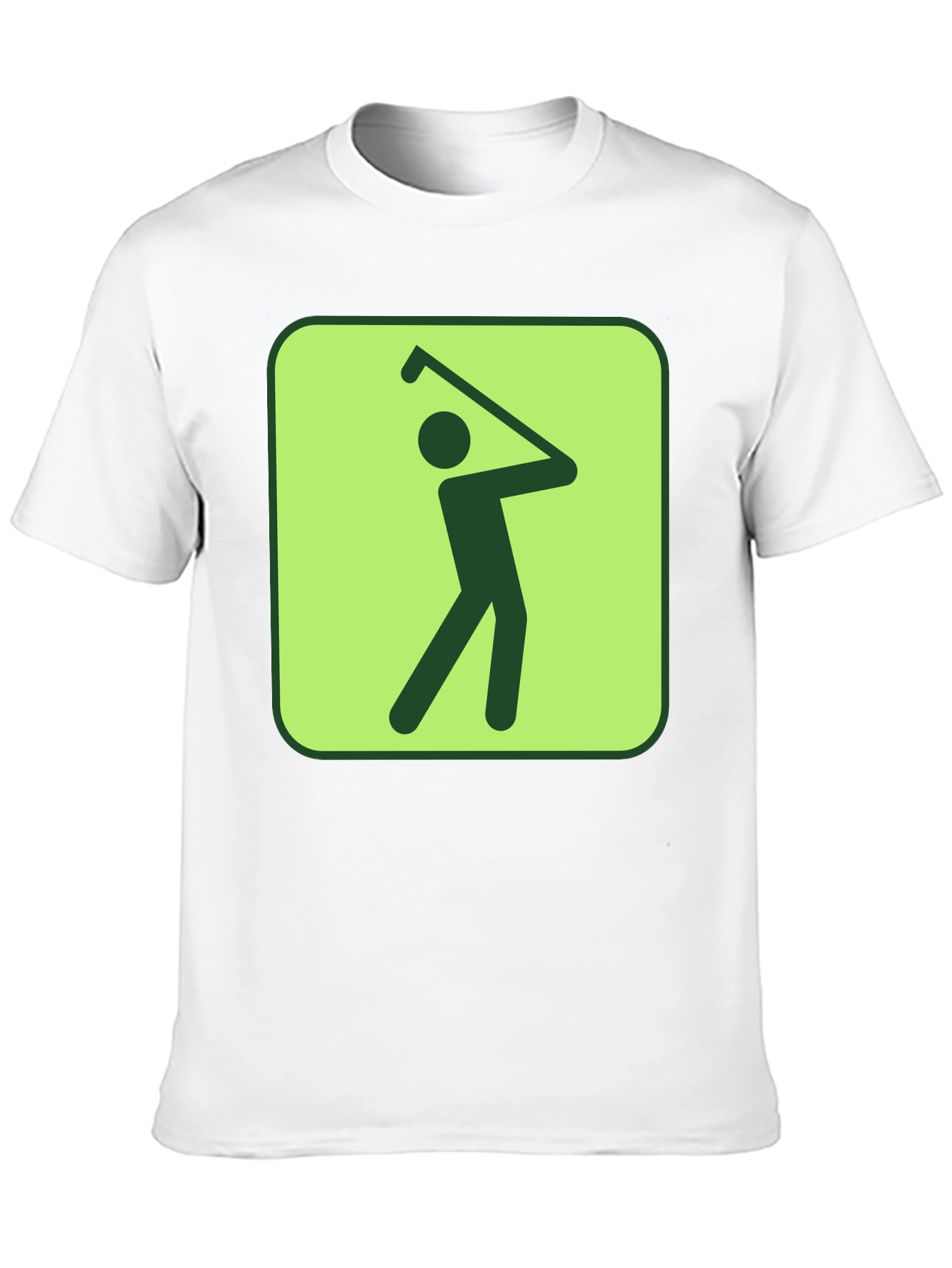 Golf Swing Graphic Tee - Black Cotton T-Shirt