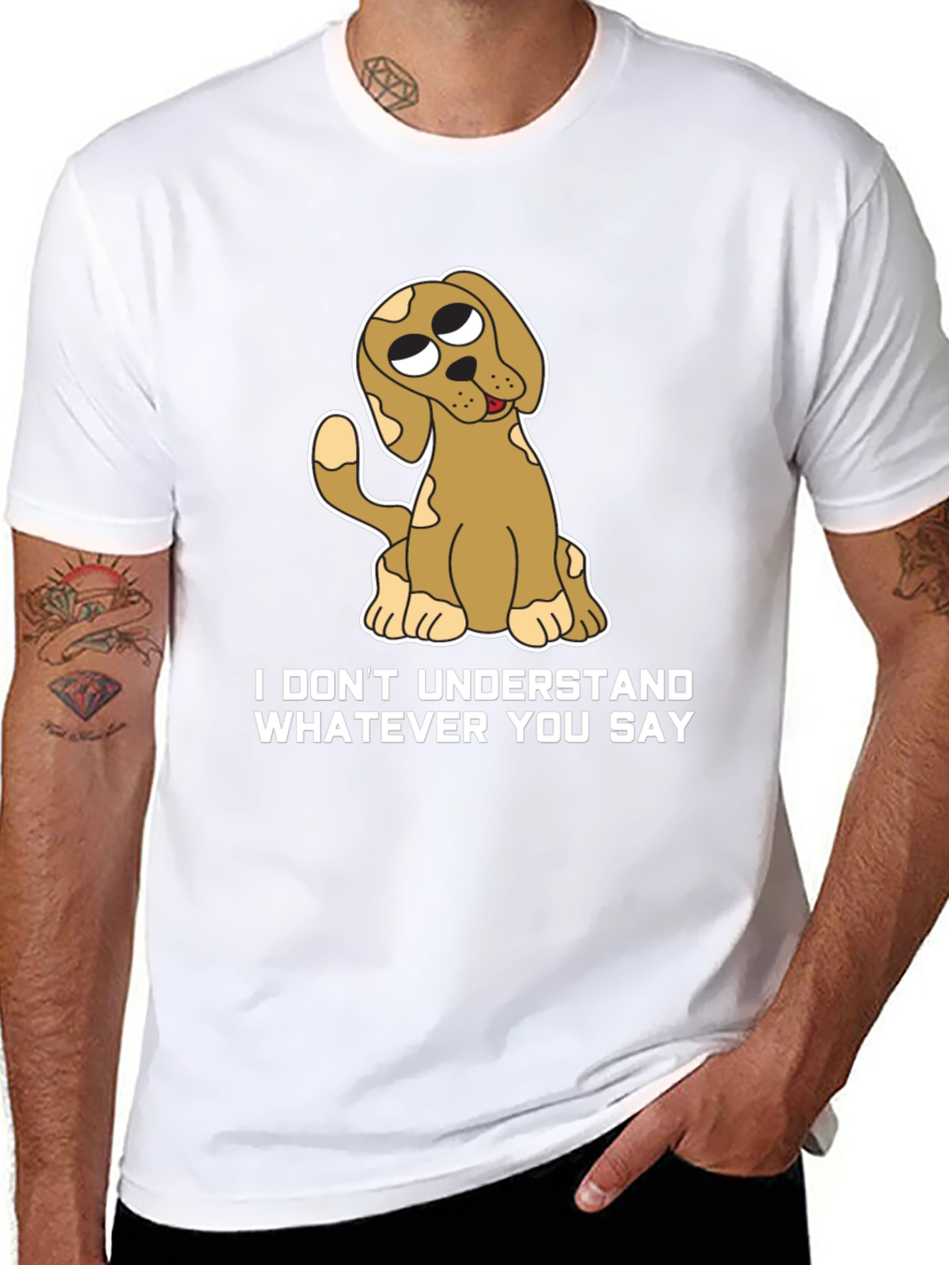 Funny Dog T-Shirt - I Dont Understand