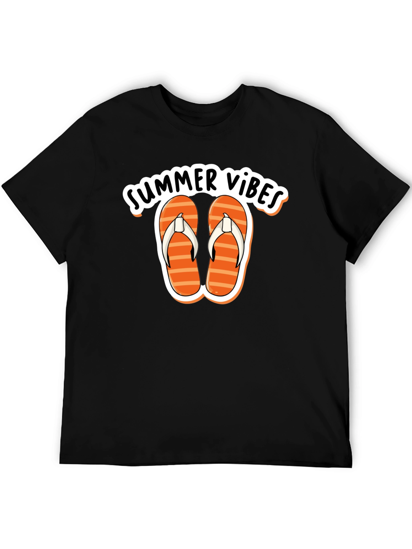 Summer Vibes Graphic Tee - Flip Flops Design