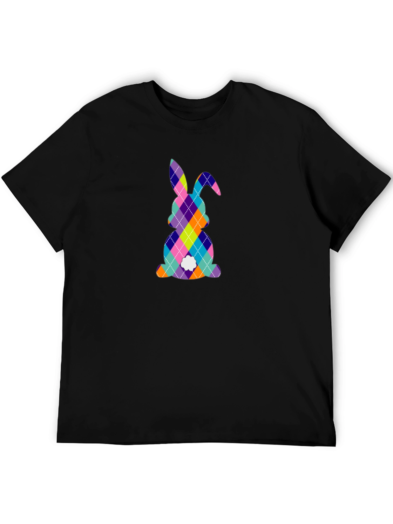 Easter Bunny Argyle Pattern T-Shirt