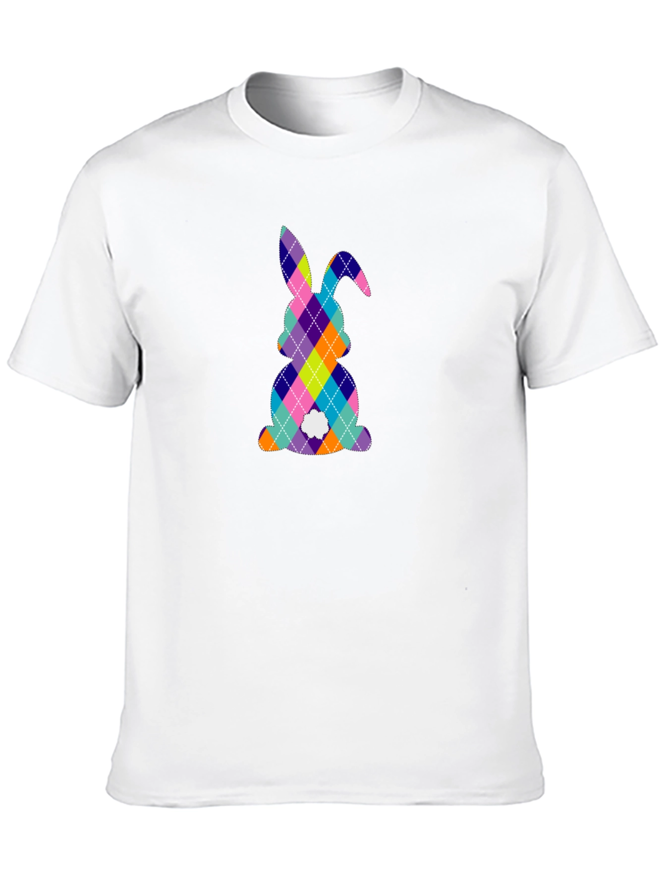 Easter Bunny Argyle Pattern T-Shirt