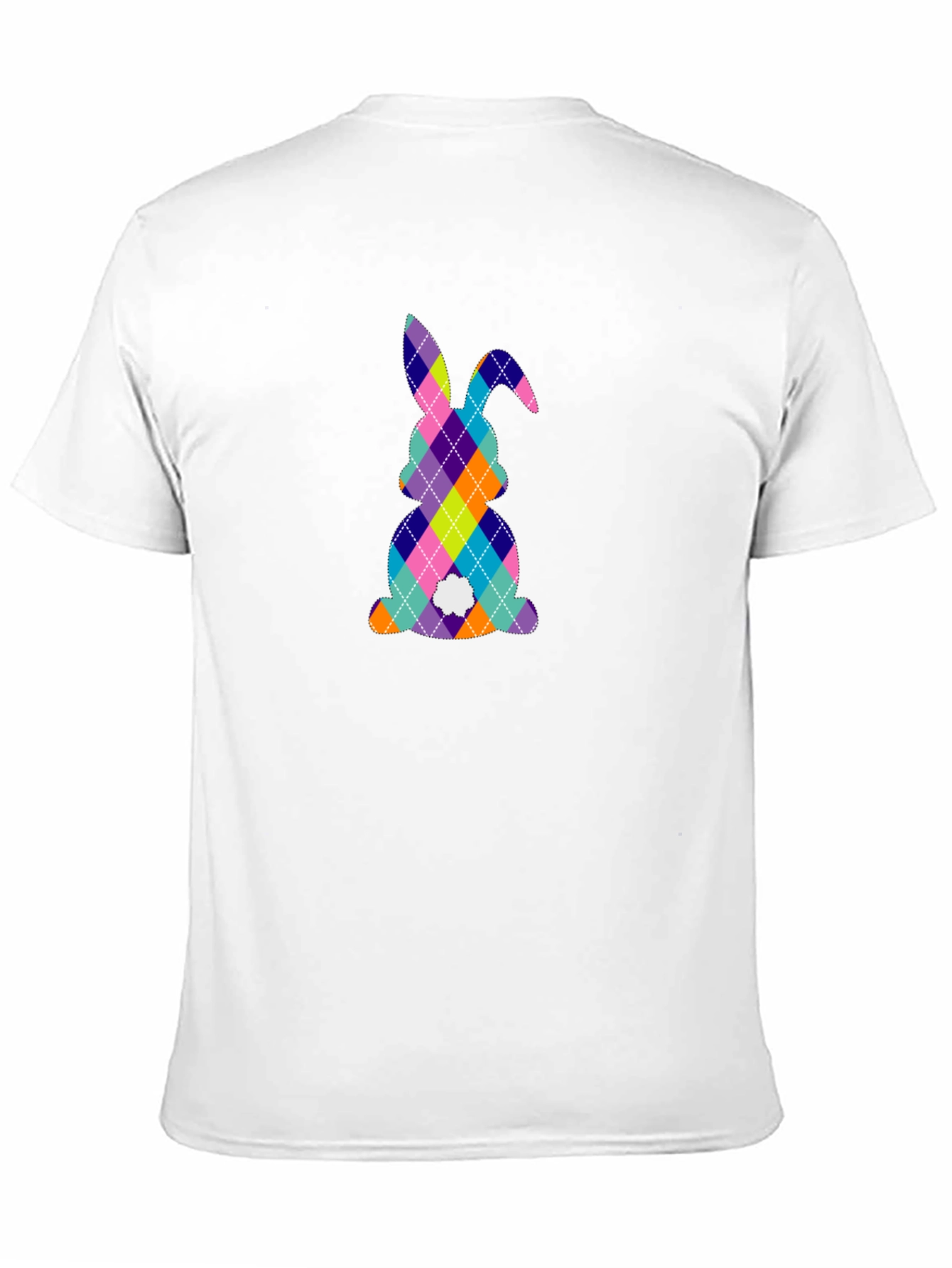 Easter Bunny Argyle Pattern T-Shirt