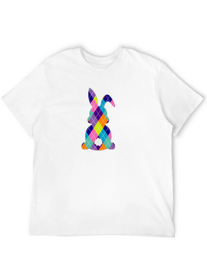 Easter Bunny Argyle Pattern T-Shirt