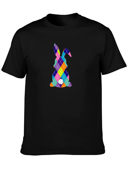 Easter Bunny Argyle Pattern T-Shirt