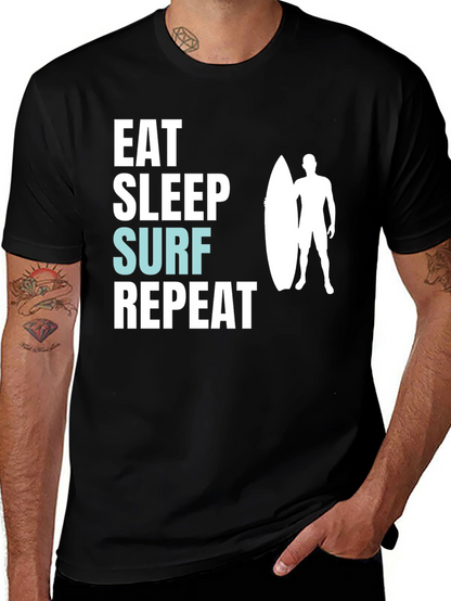 Eat Sleep Surf Repeat Graphic Tee