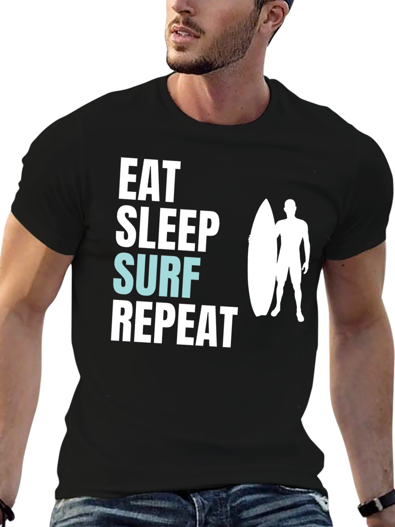 Eat Sleep Surf Repeat Graphic Tee