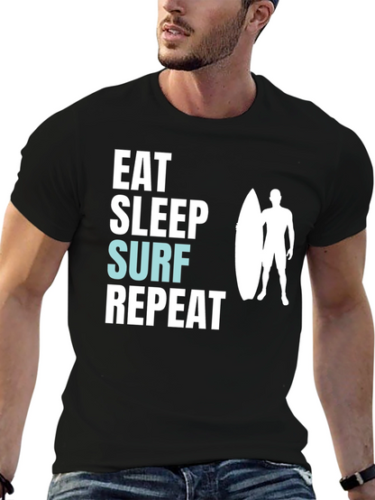 Eat Sleep Surf Repeat Graphic Tee