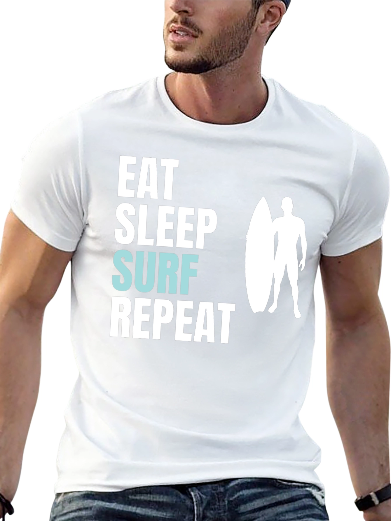 Eat Sleep Surf Repeat Graphic Tee