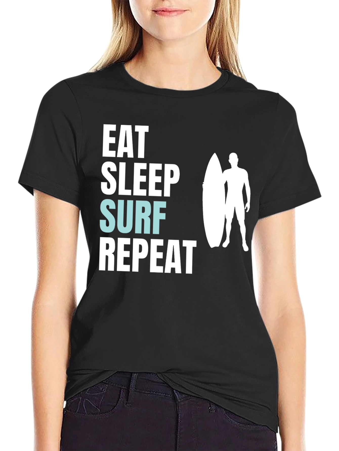 Eat Sleep Surf Repeat Graphic Tee