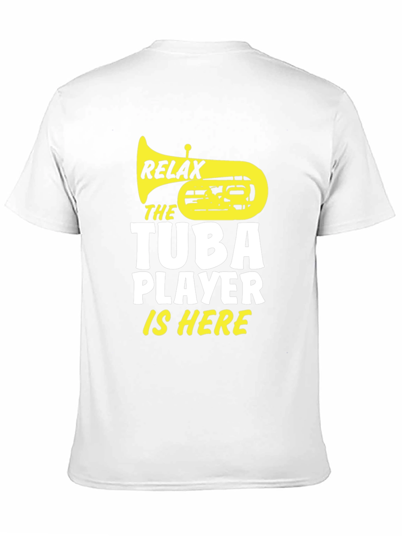 Relax Tuba Player Is Here Black Graphic Tee
