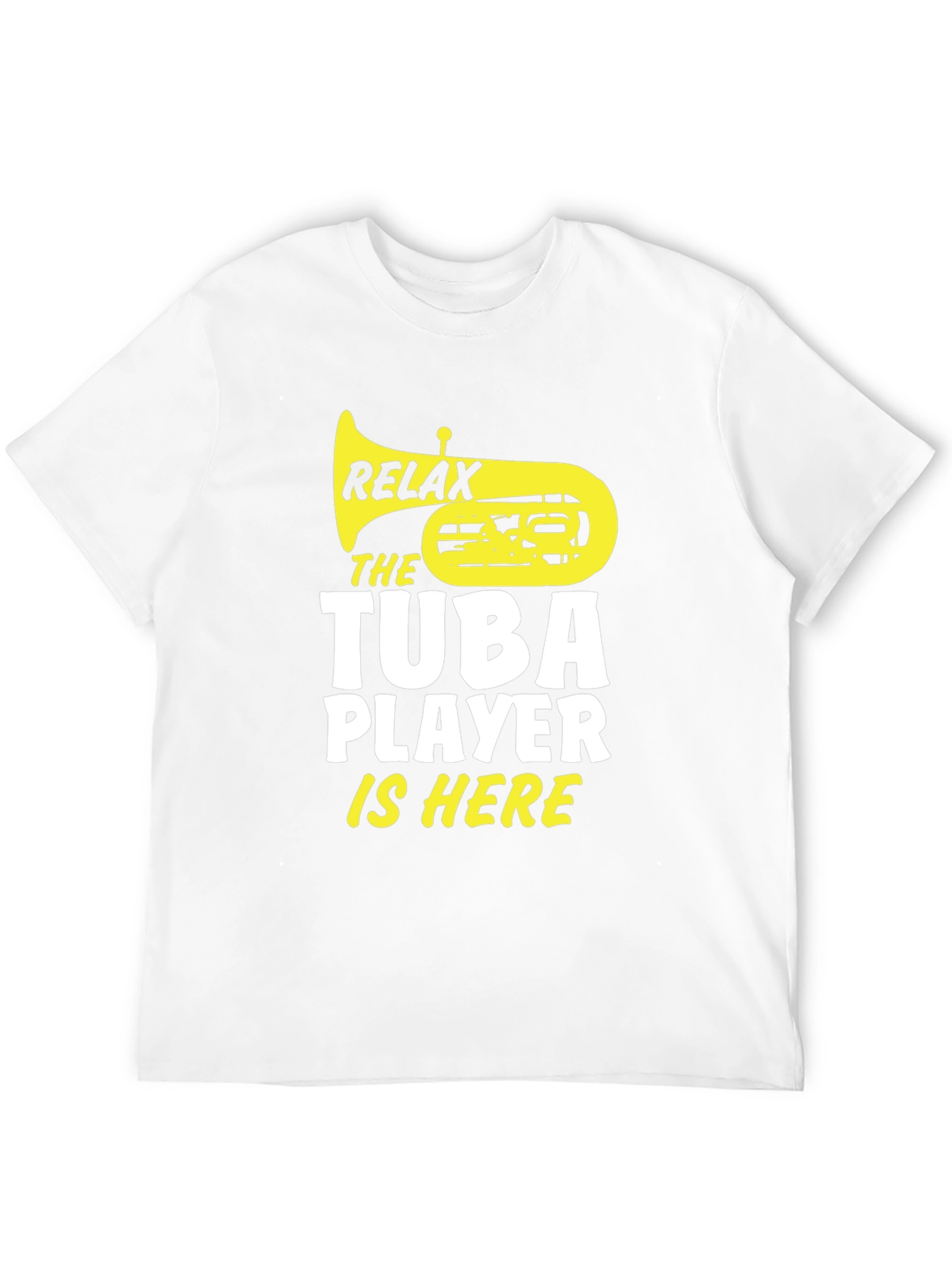 Relax Tuba Player Is Here Black Graphic Tee