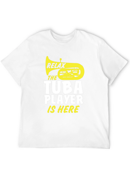 Relax Tuba Player Is Here Black Graphic Tee